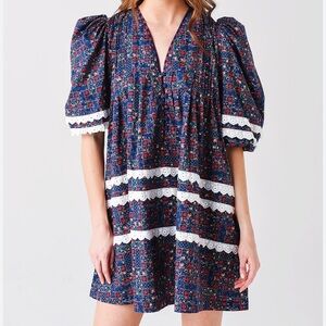 HUNTER BELL JENKINS Dress Vintage Patchwork Floral Size XS